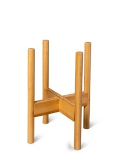 Adjustable Bamboo Plant Stand, Set Of 2 -Outdoor Garden Care 8613292 7076