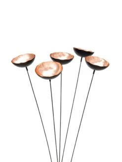 Copper Poppy Sways, Set Of 5 -Outdoor Garden Care 8613342 9215