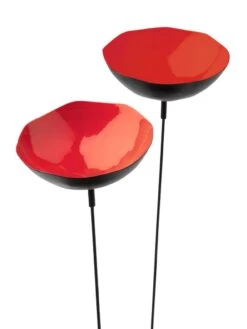Red Poppy Sways, Set Of 5 -Outdoor Garden Care 8613343 519