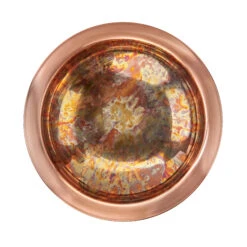 Pure Copper Bird Bath With Hand-Applied Fired Finish And Multipronged Garden Pole -Outdoor Garden Care 8613380 02v