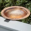 Pure Copper Bird Bath Deck Mount -Outdoor Garden Care 8613381 01v pure copper bird bath deck mount