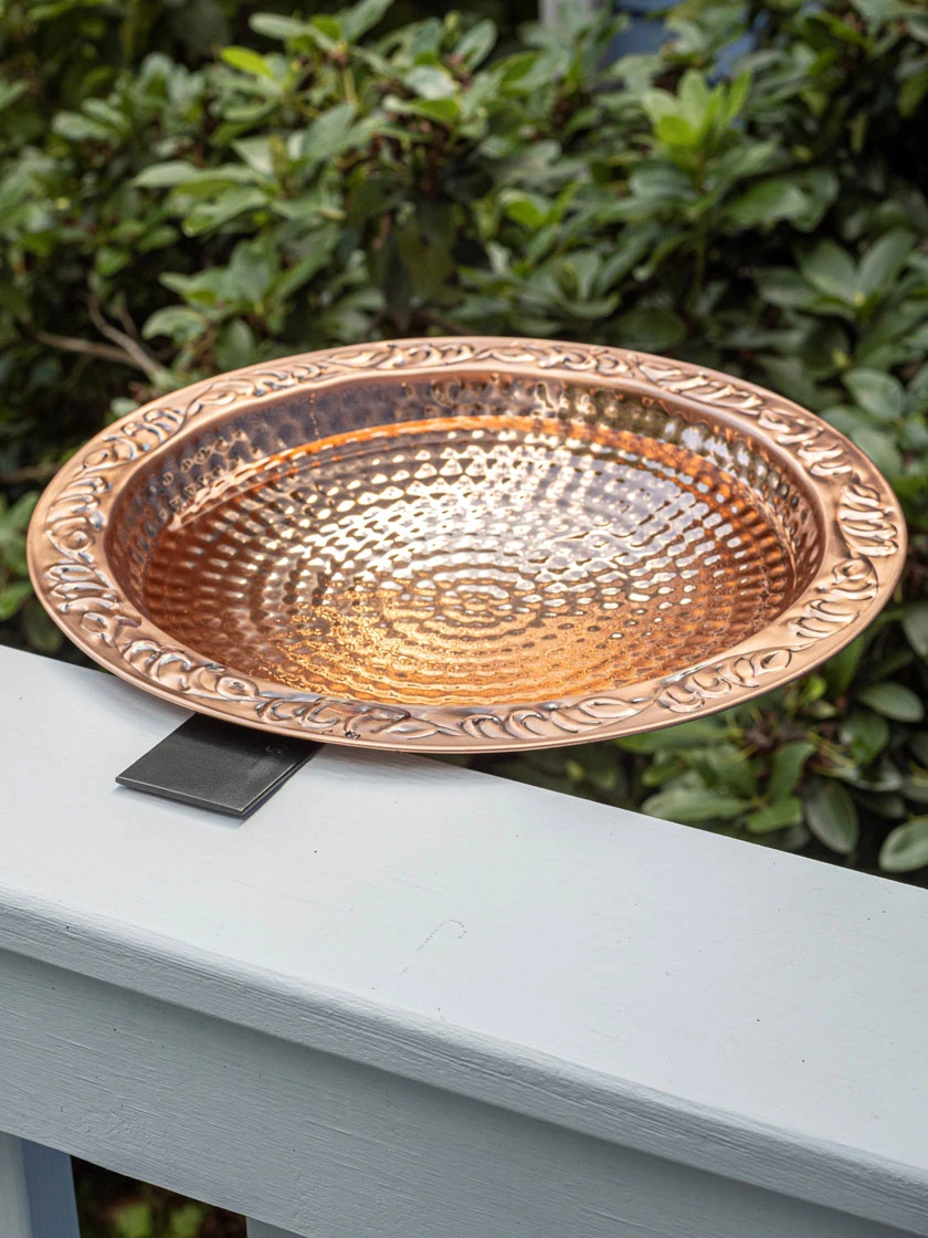 Pure Copper Bird Bath Deck Mount 3 Pure Copper Bird Bath Deck Mount