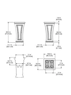 Cambridge Tall Planter, 28" Height 13 Cambridge Tall Planter, 28" Height -Outdoor Garden Care 8613524 04V 3 4