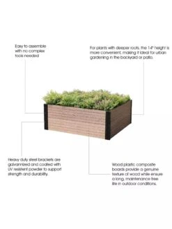 Deep Root Raised Garden Bed -Outdoor Garden Care 8614254 03V 3 4