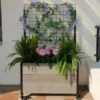 Mobile Deep Trough Planter With Trellis -Outdoor Garden Care 8614265 05V mobile deep trough planter with trellis