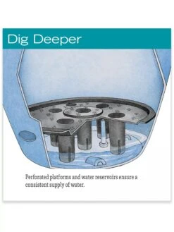 Viva Round Self-Watering Rolling Planter, 14" Diameter -Outdoor Garden Care hiw 39 326 jpg